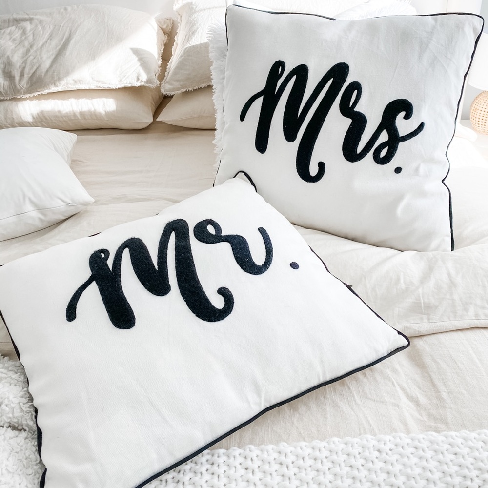 Mr & Mrs Decorative Pillows